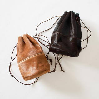 HORSE FUR DRAW STRINGS POUCH/S（巾着ショルダー）