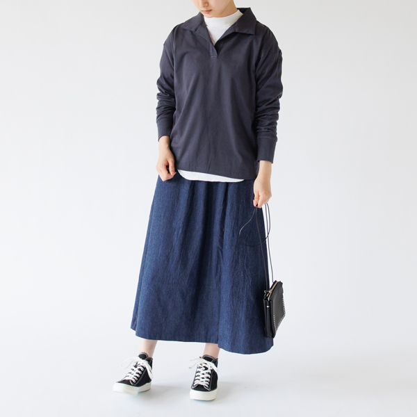 身長:163cm(モックネック/WHITE(M)) 身長:163cm(モックネック/WHITE(M))