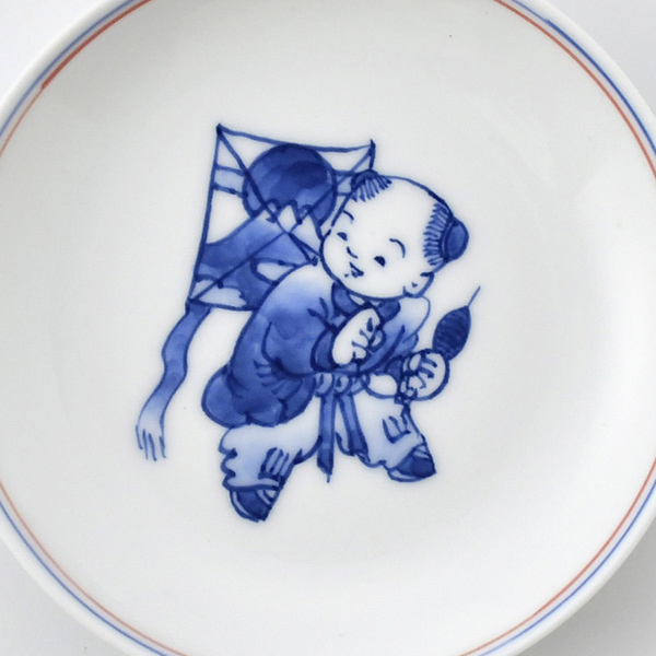 ［丸］染付唐子 2枚セット