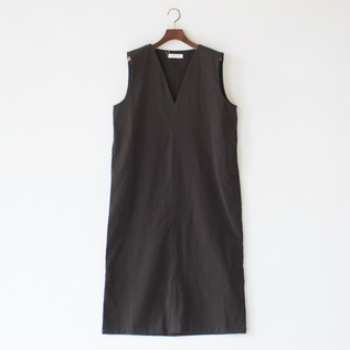 Cotton wool twill V-neck jumper skirt
