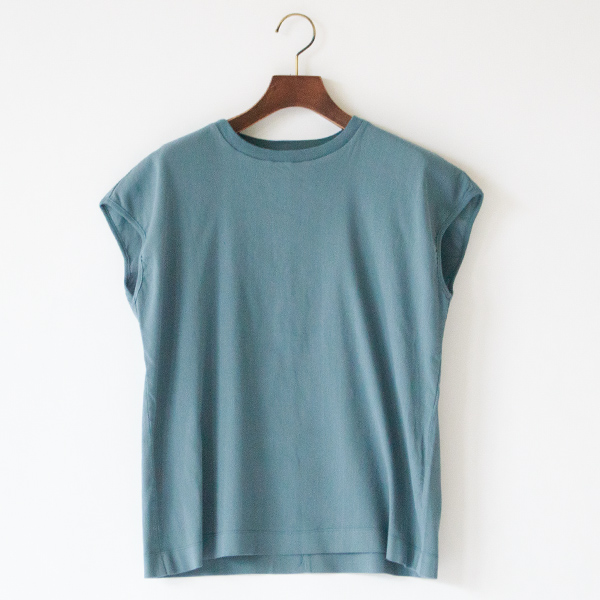 スリーブレスTシャツ ブルーグレー スリーブレスTシャツ ブルーグレー
