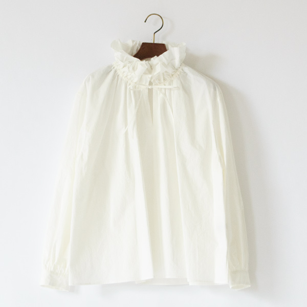 ダブルフリルカラープルオーバーシャツ(WHITE) ダブルフリルカラープルオーバーシャツ(WHITE)