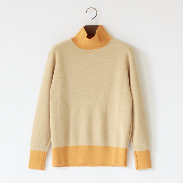 14Gウールスムースハイネックセーター(BEIGE) 14Gウールスムースハイネックセーター(BEIGE)