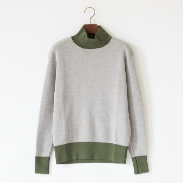 14Gウールスムースハイネックセーター(GREY) 14Gウールスムースハイネックセーター(GREY)