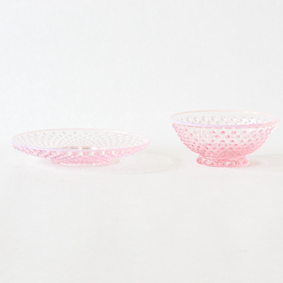 Arare Polka-Dot Small Plate and Bowl Set