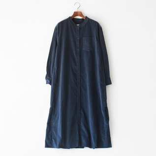 細畝コーデュロイ 裾ギャザーワンピース(NAVY) 細畝コーデュロイ 裾ギャザーワンピース(NAVY)