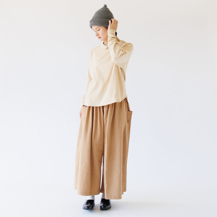 度詰め天竺 フレンドリーワイドパンツ