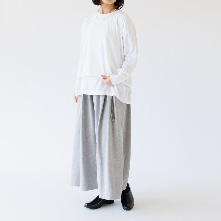 度詰め天竺 フレンドリーワイドパンツ
