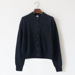 エアリーアルパカ ポロネックロングスリーブカーディガン(B.NAVY) エアリーアルパカ ポロネックロングスリーブカーディガン(B.NAVY)