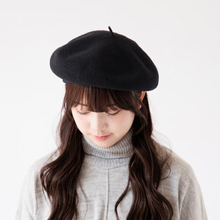 頭頂部には深さを持たせたベレー帽(BLACK) 頭頂部には深さを持たせたベレー帽(BLACK)