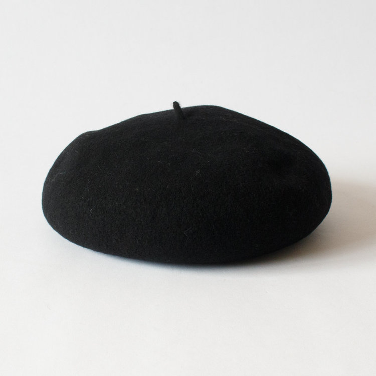 ウールベレー帽 manoca(BLACK)