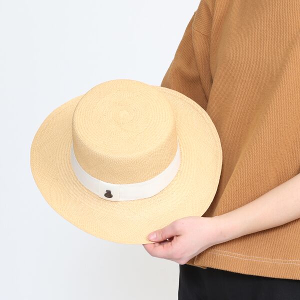 エクアドルハット Boater BeigeB36White エクアドルハット Boater BeigeB36White