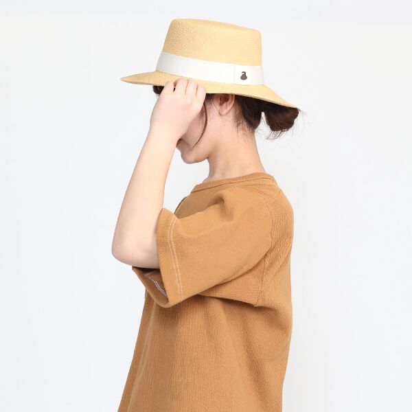 エクアドルハット Boater BeigeB36White エクアドルハット Boater BeigeB36White