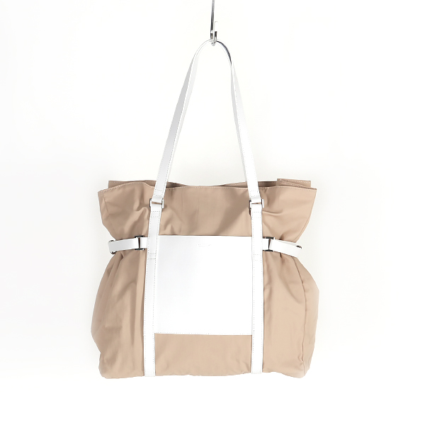 トートバッグ THEA（POWDER WITH WHITE LEATHER）