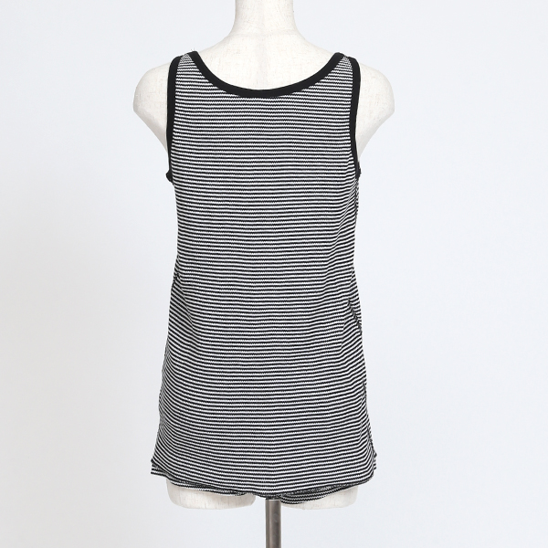 ワッフルタンクトップ&ショートパンツセット（BLK OFF BDR）