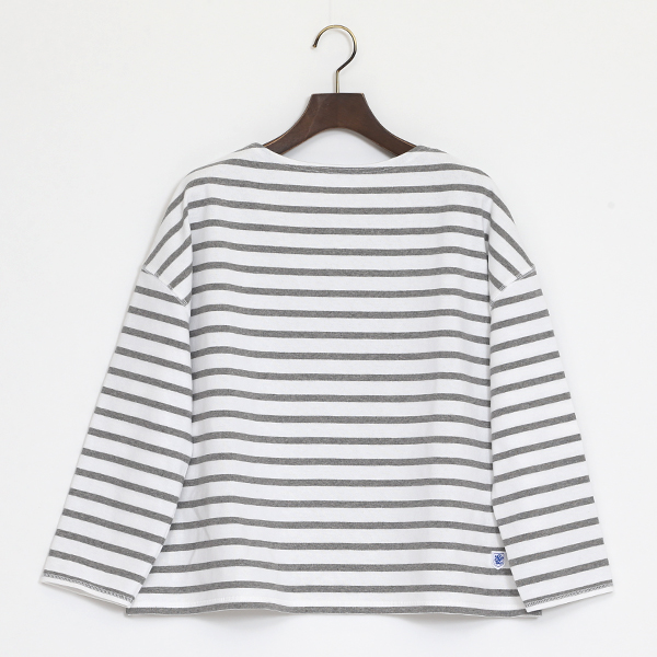 ワイド　ロングスリーブ　ボーダー（BLANC GRIS CHINE）
