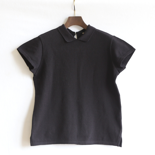 OLIVIA ニットポロシャツ（BLACK NAVY）※販売終了