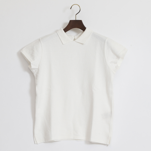 OLIVIA ニットポロシャツ（WHITE）