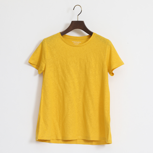 ストレッチリネンAラインTシャツ（TOPAZE）