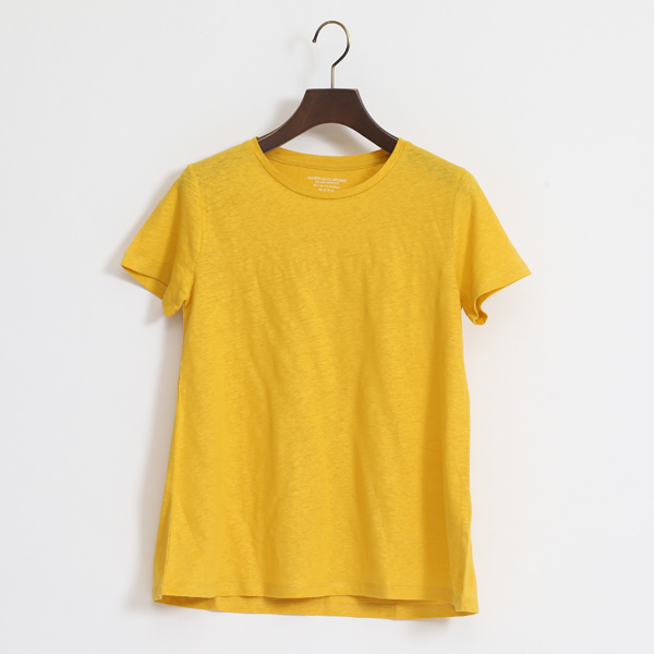 ストレッチリネンAラインTシャツ（TOPAZE）