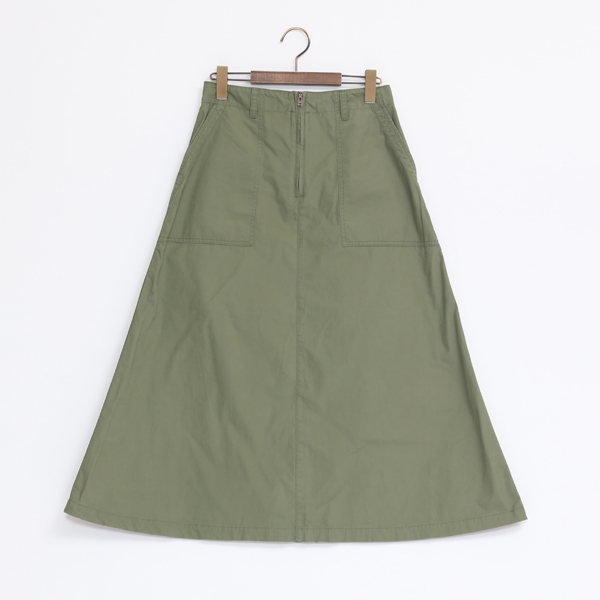 ベイカーロングスカート（KHAKI）