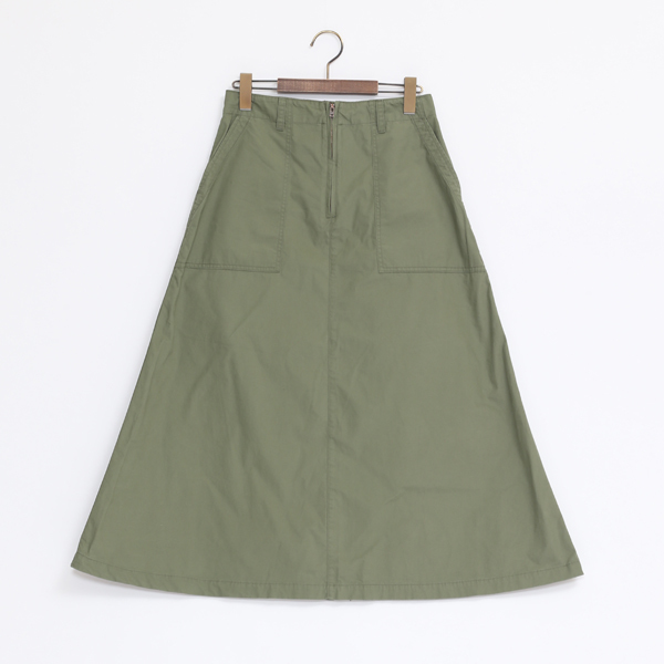 ベイカーロングスカート（KHAKI）