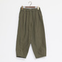 コットンリネン　バックサテンサルエルパンツ　KHAKI
