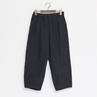 コットンリネン バックサテンサルエルパンツ NAVY コットンリネン バックサテンサルエルパンツ NAVY