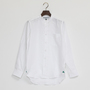 リネンロングスリーブシャツ バンドカラー White