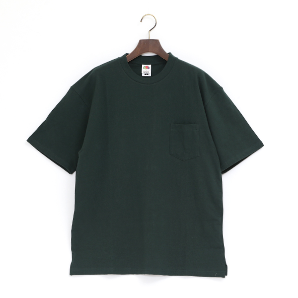 FRUIT HEAVY WEIGHT POCKET TEE（DARKGREEN）