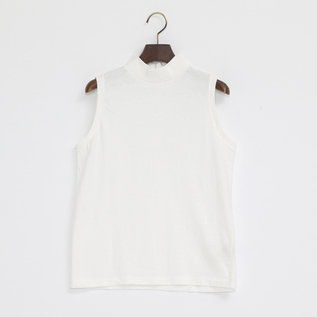 ETHEL モックネックノースリーブスシャツ(WHITE) ETHEL モックネックノースリーブスシャツ(WHITE)