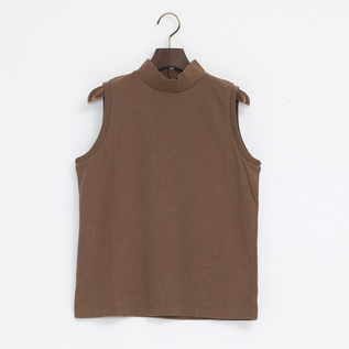 ETHEL モックネックノースリーブスシャツ(TAUPE) ETHEL モックネックノースリーブスシャツ(TAUPE)