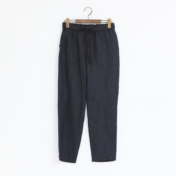 リネンキャンバスワッシャーパンツ　NAVY
