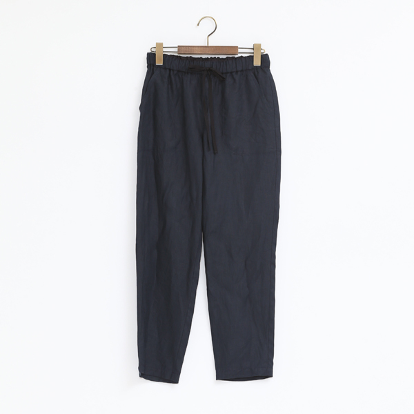 リネンキャンバスワッシャーパンツ　NAVY