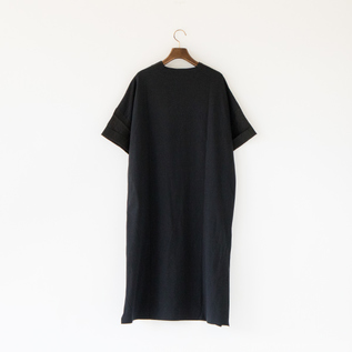 リネン×ジャージーワンピース(BLACK) リネン×ジャージーワンピース(BLACK)