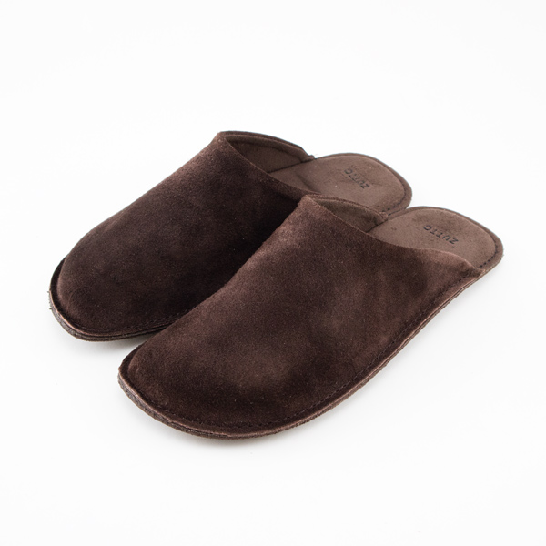 男性向けレザースリッパ DARK BROWN 男性向けレザースリッパ DARK BROWN