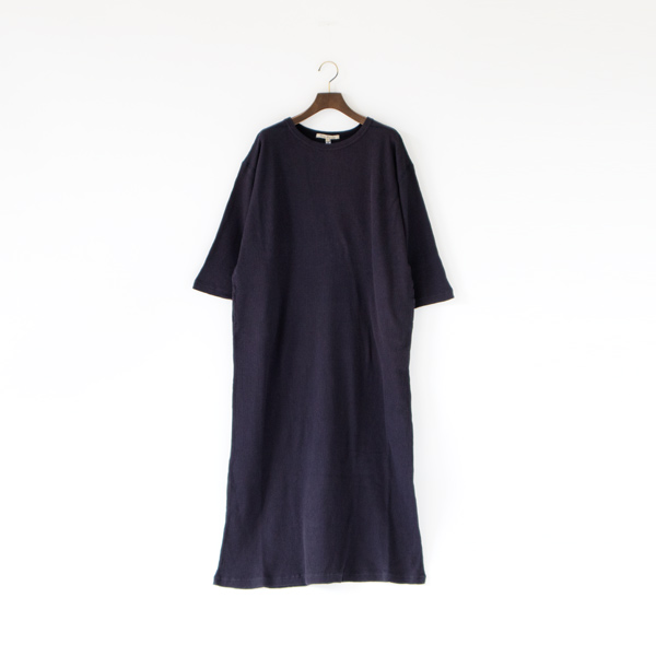 リネンコットン Baby Waffle ワンピース（NAVY）