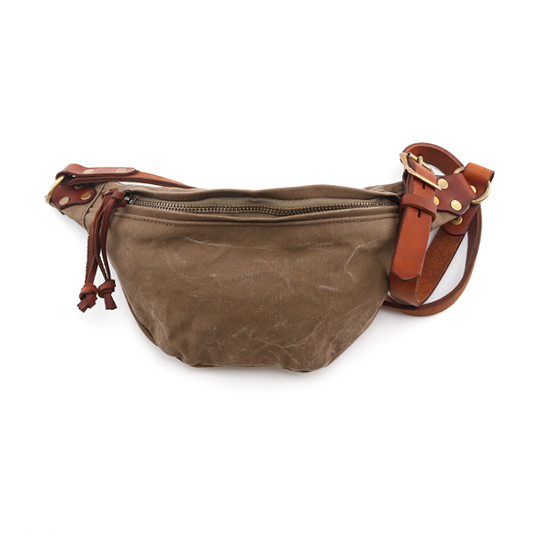 CANVAS/LEATHER ウエストバッグ SMALL（OLIVE DRAB）