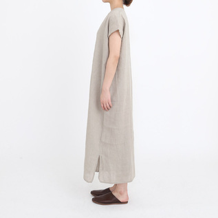 リネンフレンチスリーブナイトシャツ ナチュラル／fog linen work